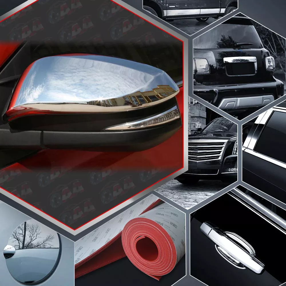 QAA Chrome ABS Plastic Mirror Cover 14-23 Toyota 4Runner, 14-19 Highlander