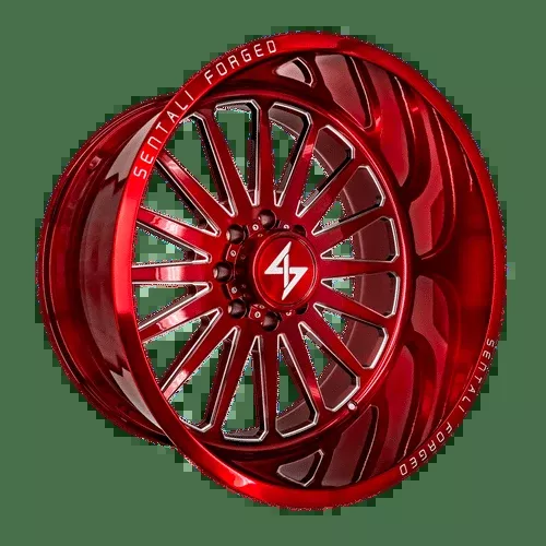 Sentali Forged SF-2 Red Milled 22x10 8x180 Wheels | Offset: -24 | Backspace: 4.5 | Bore: 124.3
